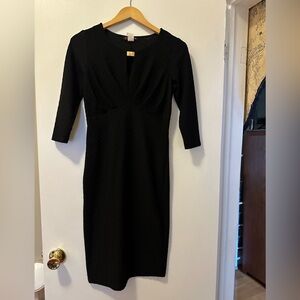 Vintage black wiggle dress with slip